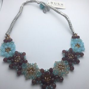 Beaded Necklace with flower like design